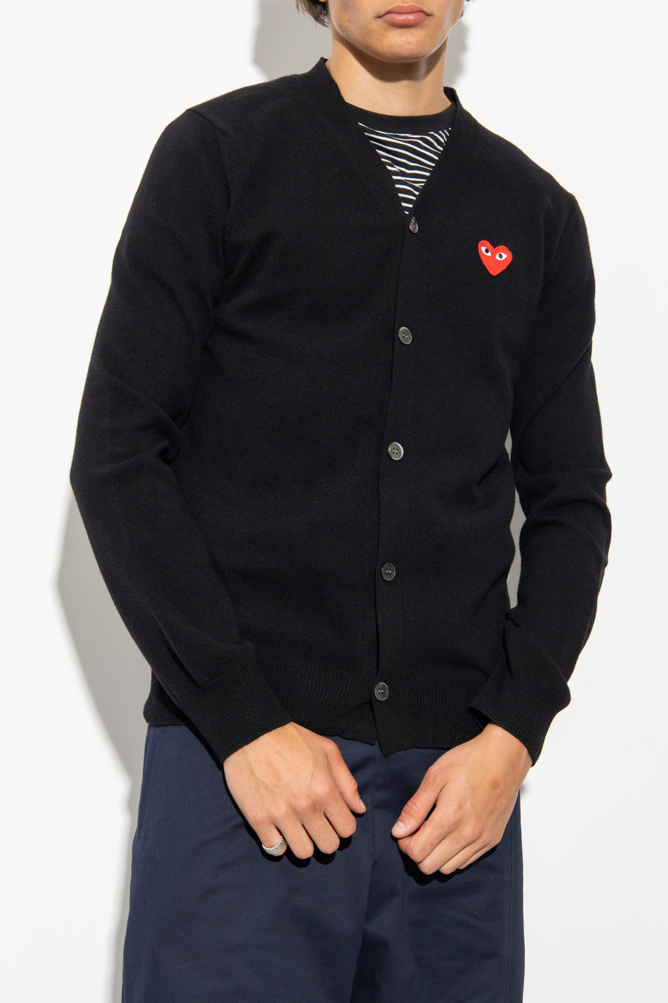 Black Wool cardigan Comme des Gar ons Play Domaine pignadaShops